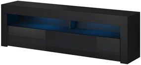 TV állvány RTV Mex 140 fekete/magasfényű fekete, LED