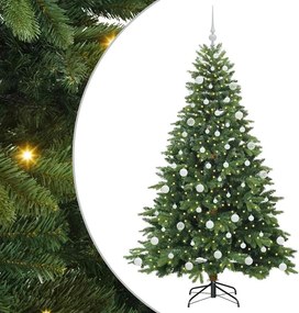 vidaXL Mű karácsonyfa 300 LED-del állvánnyal Zöld 180 cm PE és PVC