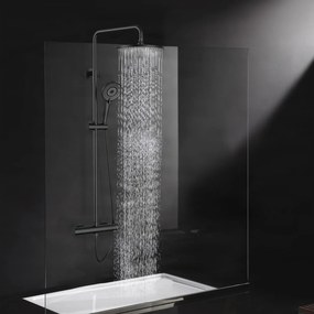 Termosztátos zuhanyrendszer ELITE EDITION BSE1603, 25 cm-es esőztető zuhanyfejjel, több színben, köztük króm és matt fekete kivitelben — Fekete
