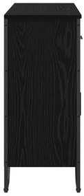 Oldalszekrény Fekete tölgy 97x32.5x74.5 cm Engineered Wood
