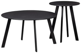 Fer fekete kerti tárolóasztal, ø 70 cm - WOOOD