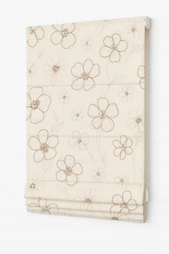 Római sötétítő roló virágokkal 120 x180 cm Bézs Karwil kész