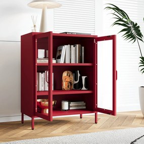 Vitrin GINA, 800 x 1015 x 400 mm, Modern: piros