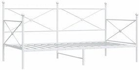 kanapéágy matrac nélkül fehér 107x203 cm acél
