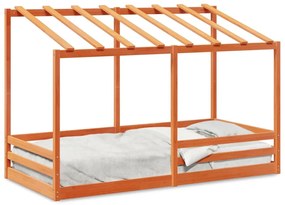 viaszbarna tömör fenyőfa gyerekágytető 100 x 200 cm