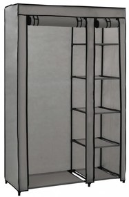 szürke összecsukható szövet ruhásszekrény 110 x 45 x 175 cm