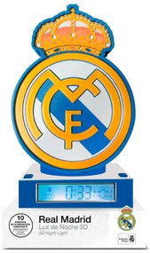 Real Madrid Hala 3D éjszakai lámpa és ébresztőóra