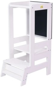 Fehér borovi fenyő tanulótorony Montessori – Meowbaby