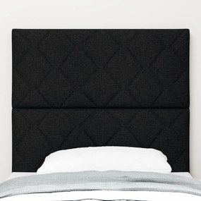 Fejtámla Gyémánt Blokkok Mintás Fekete 100 cm Textil, Fejtámla Gyémánt Blokkok Mintás Fekete 200 cm Textil
