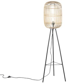 Okos rusztikus állólámpa rattannal, beleértve a WiFi A60-at - Manila