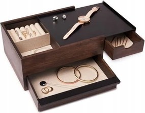 Ékszerrendező Stowit barna fiókos