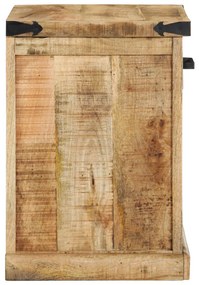 Cipőpad 110x35x50 cm Tömör durva fa mangó