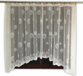 Mg Függöny jacquard 7122 Ív Fehér 320X160 szalaggal