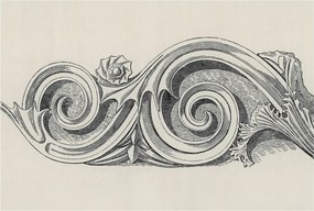 Divatos 3D fali tapéta Növényi dísz 104x70 ragasztóval