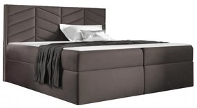 St6 boxspring ágy, sötétbarna (160 cm)