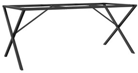 acél étkezőasztallábak X-alakú vázzal 160 x 80 x 73 cm