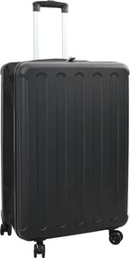 vidaXL Bőrönd zárral Fekete 50 x 30 x 76 cm ABS Műanyag