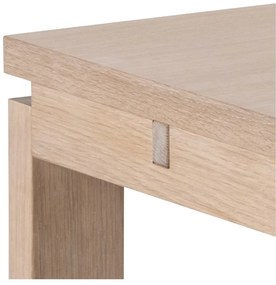 Bővíthető étkezőasztal tölgyfa dekoros asztallappal 100x200 cm Linley – Actona