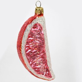 Kézzel díszített üveggömb narancs