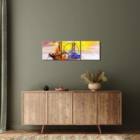 Kép - A csónak festménye (órával) (90x30 cm)