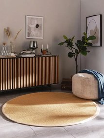 Szizál szőnyeg Sana Beige o 150 cm kör alakú