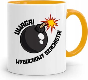 Sakkozóknak Sárga Bögre Születésnapi Ajándéknak, fényképes nyomattal