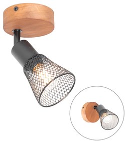 Ipari reflektor fekete fával - Kristina