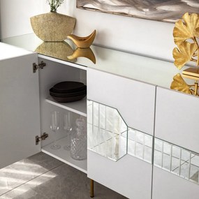 Milan komód, fehér-arany, 180 cm – TR552NOS1804