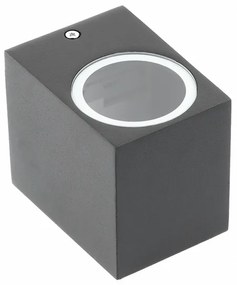 Lámpa Fali lámpa TIAGO négyzet, 1 irányú, GU10, MAX.35W, IP54 AC220-240V, 50/60Hz, fekete