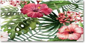 Fotó üvegkép Trópusi virágok 140x70