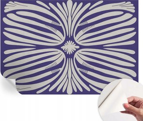 Divatos öntapadós tapéta Fali furnér Virágos szimmetria 152x104 cm