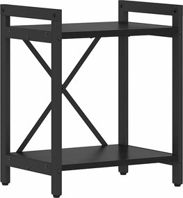 vidaXL Könyvespolc Fekete tölgy 40 x 30 x 50 cm Faanyag