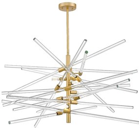 Zuma Line P0599-06A-V7AC - Rúdra szerelt REYKJAVIK csillár 6xG9/42W/230V arany