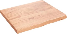vidaXL világosbarna kezelt tömör tölgyfa asztallap 60x50x2 cm