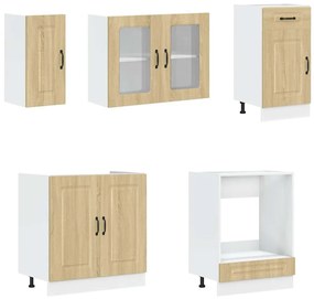 vidaXL 8 részes konyhaszekrény szett Kalmar sonoma tölgy műszaki fa