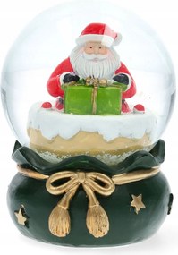 Ronie hógömb Mikulással L 10x14 cm Homla