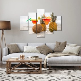 Ananász és csésze képe a strandon (150x105 cm)