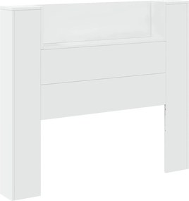 vidaXL Fejtámla LED -es lámpákkal Fehér 120 x 16,5 x 103,5 cm Faanyag