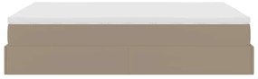 Ottomán ágykeret matraccal Cappucino 140x200cm műbőrrel