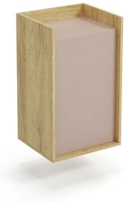 MOBIUS szekrény 1D szín: hikora tölgy/rózsaszín