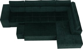 Ülőgarnitúra, smaragdzöld, jobbos, MALAGA BIG