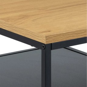 Natúr színű dohányzóasztal tölgyfa dekoros asztallappal 60x90 cm Gila – Actona