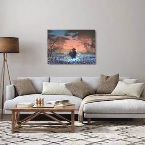 Üveg kép - Egy harcos illusztrációja (70x50 cm)