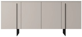 Larena komód 200 cm három fiókkal - kasmír / fekete lábak