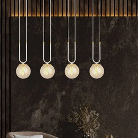 Emibig modern függeszték glam fehér mézédes emi1117/4
