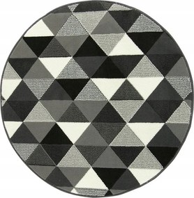 átm. 70 cm Olcsó Kerek Szürke Szőnyeg Háromszögek