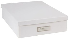 Oskar fehér irattartó doboz címkével, A4 - Bigso Box of Sweden
