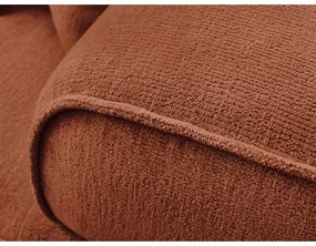 Terrakotta színű zsenília kanapé 237 cm Whesley – Bobochic Paris