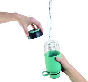 Türkiz üveg utazó ivópalack 500 ml To Go – Lékué