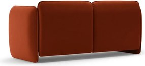 Téglavörös bársony kanapé 168 cm Georgia – Micadoni